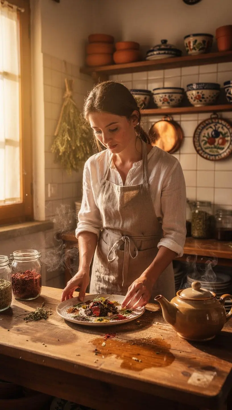 Sirove biljke poput mente i kamilice na prirodnoj podlozi